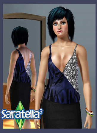 Sims 3 — Sensual and Shining by saratella — Sensual top for fashion sim...two kind to choose: one for crazy night and the