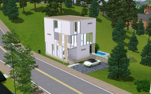 Sims 3 — White Cabin by XeanLuther2 — Simple and minimalist by XeanLuther