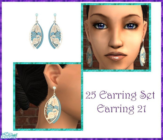 Sims 2 — 25 Earring Set - 21 by sinful_aussie — Beautiful blue and silver earrings. My favourites in the set :)