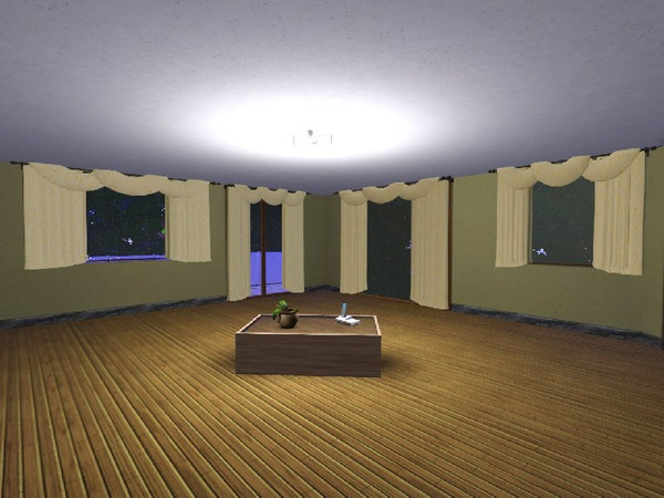 Sims 3 — Wenge_Bedroom_Curtain_Set by drib_ydal — A set of 3 curtains to fit a 2 tile and 3 tile doors and windows in the