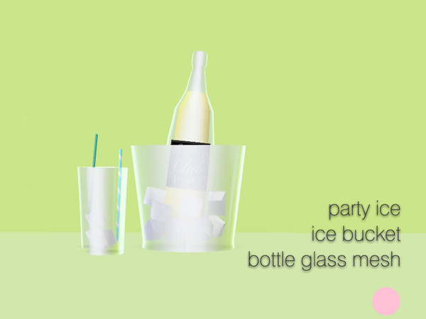 Sims 3 — Ice Bucket Bottle Glass Mesh by DOT — Ice Bucket Bottle Glass Mesh by DOT of The Sims Resource