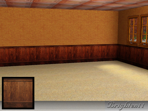 Sims 3 — BR11 Wood Wainscoting 2 by Brighten11 — Wood Wainscoting 2 - Brighten11 A wood wainscot panel. Realistic and