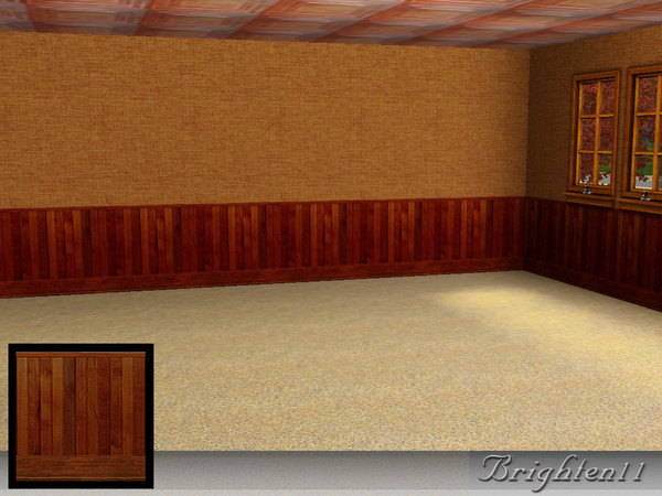 Sims 3 — BR11 Wood Wainscoting by Brighten11 — Wood Wainscoting - Brighten11 A wood wainscot panel. Realistic and