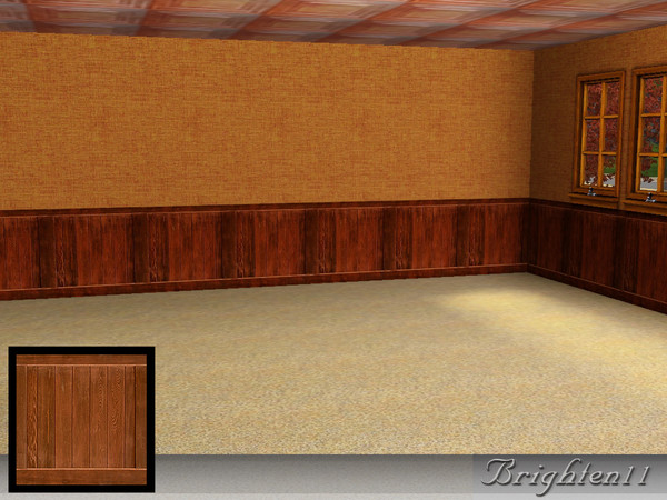 Sims 3 — BR11 Wood Wainscoting 3 by Brighten11 — Wood Wainscoting 3 - Brigthten11 A wood wainscot panel. Realistic and