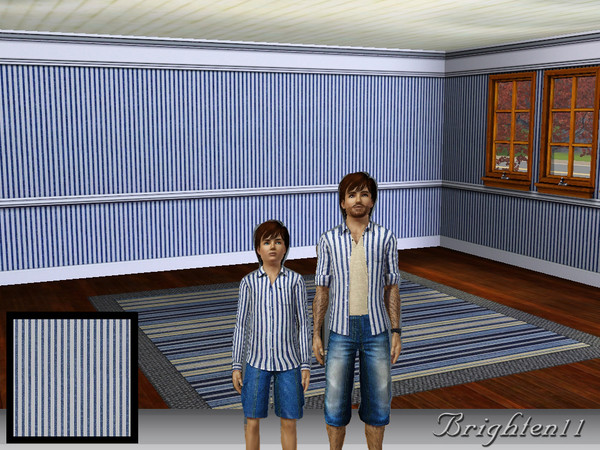 Sims 3 — BR11 Navy Pinstripe by Brighten11 — Navy Pinstripe - Brighten11 Seamless with two editable channels. Have fun!