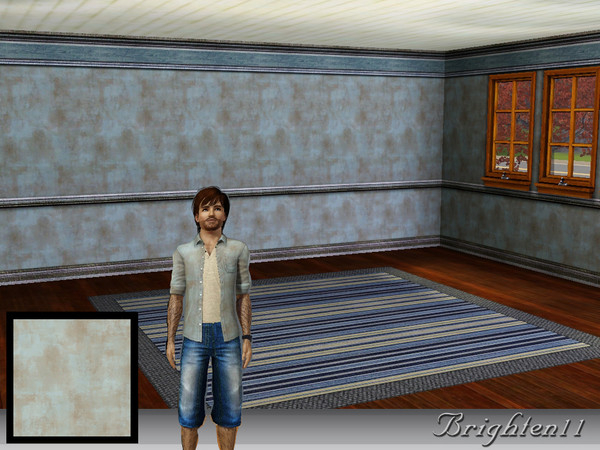 Sims 3 — BR11 Blue Painted by Brighten11 — Blue Painted - Brighten11 Seamless with two editable channels. Have fun!