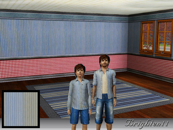 Sims 3 — BR11 Dress Shirt Stripe by Brighten11 — Dress Shirt Stripe - Brighten11 Seamless with two editable channels.