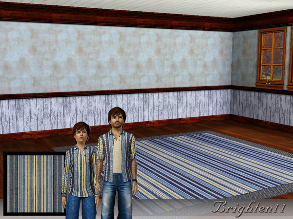 Sims 3 — BR11 BahamaStripeCarpet by Brighten11 — Bahama Stripe Carpet - Brighten11 Seamless with two editable channels.