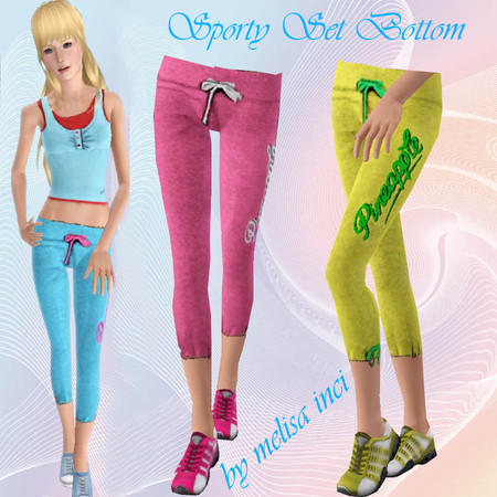 Sims 3 — Sportybottom  by melisa_inci — Sportybottom by melisa inci Everyday-Sleepwear-Athletic 3 Recolorable Part Young