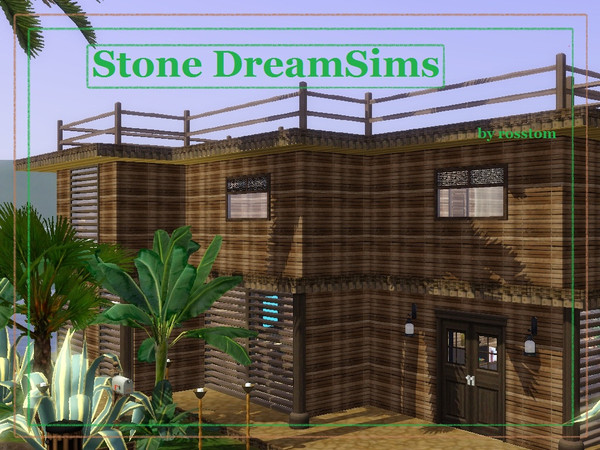 Sims 3 — Stone DreamSims by rosstom — Modo elegante di vivere in una capanna. Dotata di ogni comfort, angolo bar, vasca