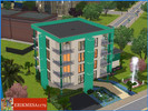 Sims 3 — EM3 Belmont Hill Apartment by ErikMesa1179 — Modern five story apartment complex with 3BR/2BA units. Large