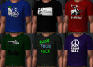 Sims 3 — Tobuscus T-Shirt Pack (M) by erthgrl98702 — Not satisfied with just the Tobuscus Logo Shirt? This pack contains