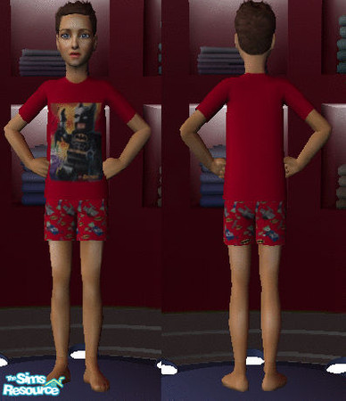 Sims 2 — PJ\'S for Boyss with shorts by katerino0la — PJ\'S for Boyss with shorts