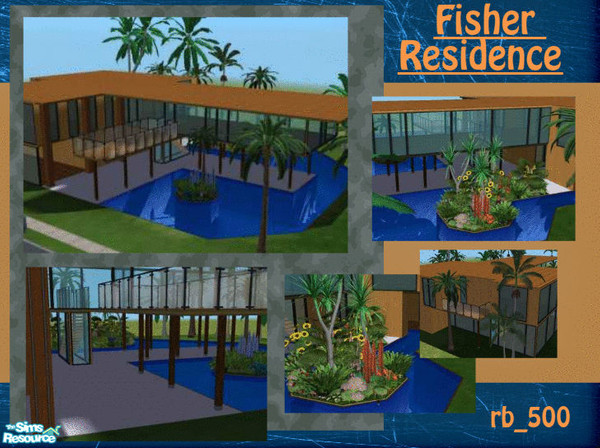 Sims 2 — Fisher Residence by rb_500 — This house was based inspired by my recent vacation to Costa Rica. It has a