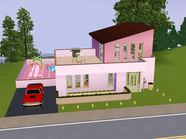 Sims 3 — Pink Dream Modern house. by TigerLiyene2 — Pink Dream Modern house. 2 Bedroom 1 Bath. Simple yet sophisticated