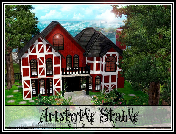Sims 3 — Aristotle Stable by Bugab00 — A stunning red home with the exterior look of a barn and the interior of a cozy