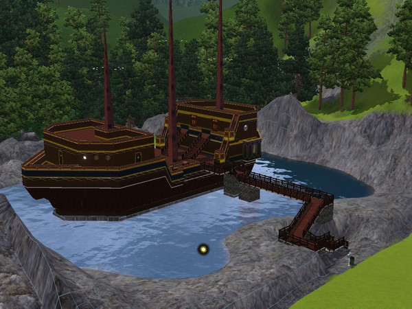 Sims 3 — Durmstrang Ship by simstardeluxe1 — A comfortable home away from home. This ship is trully magical because it