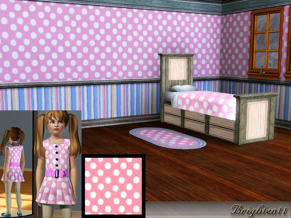 Sims 3 — BR11 Pink Puff by Brighten11 — Pink Puff - Brighten11 A fun print for kids rooms, linens, furniture and