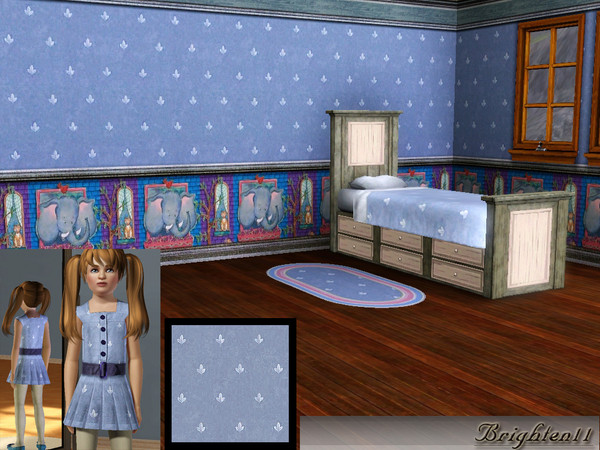 Sims 3 — BR11 fleur de lis by Brighten11 — fleur de lis - Brighten11 A fun print for kids rooms, linens, furniture and