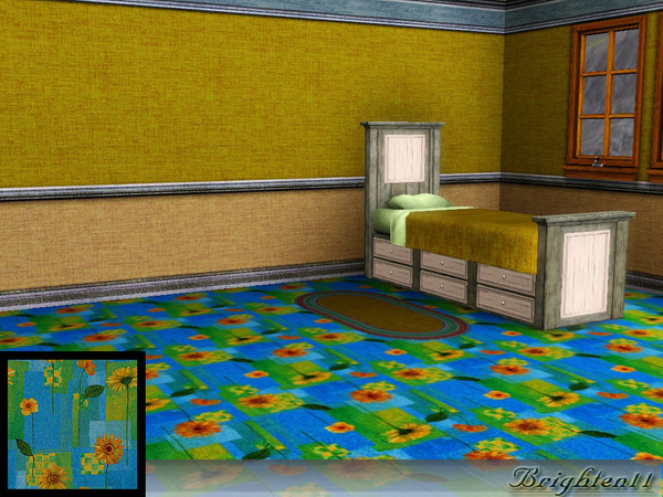 Sims 3 — BR11 Geo Floral Carpet by Brighten11 — Geo Floral Carpet - Brighten11 Bright carpet for kids rooms, linens,