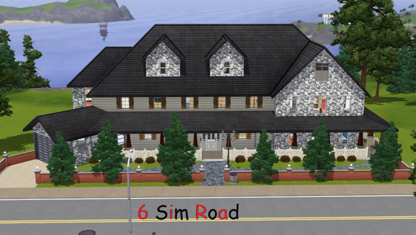 Sims 3 — 6 Sim Road by thewinner — This big house has 7 bedrooms for all of your family and and friends to come over and