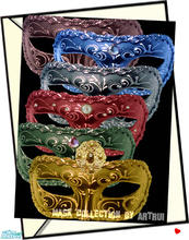 Sims 2 — Venice Masks by artrui — Elegant Venetian-style masks in six corlors. The original model is owned by my small