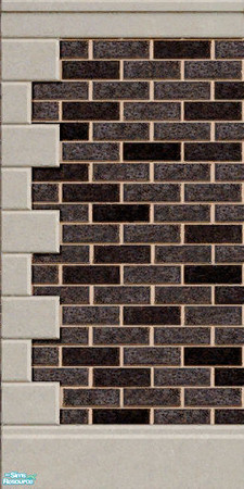 Sims 2 — Black Brick Left by 123456789_1234 — Black Brick Left