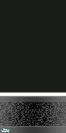 Sims 2 — Set Caligraphia - dark grey by kibanahnah — From a set of 14 walls, with a shiny low part. Enjoy!
