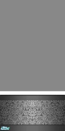 Sims 2 — Set Caligraphia - silver grey by kibanahnah — From a set of 14 walls, with a shiny low part. Enjoy!