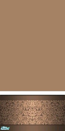 Sims 2 — Set Caligraphia - coffee by kibanahnah — From a set of 14 walls, with a shiny low part. Enjoy!