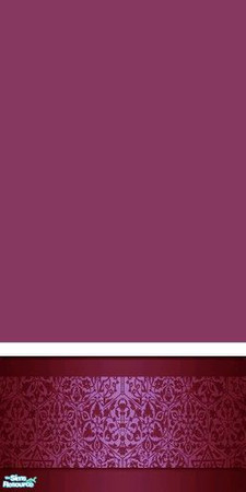 Sims 2 — Set Caligraphia - grenat by kibanahnah — From a set of 14 walls, with a shiny low part. Enjoy!