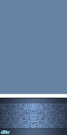 Sims 2 — Set Caligraphia - sky blue by kibanahnah — From a set of 14 walls, with a shiny low part. Enjoy!