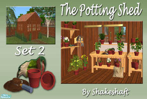 Sims 2 — The Potting Shed - Set 2 by Shakeshaft — Another set to create a Garden Potting Shed for your Sims, set includes