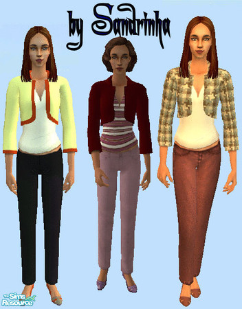 Sims 2 — SM Barbara Set by sandrinha — Three casual outfits! Enjoy!