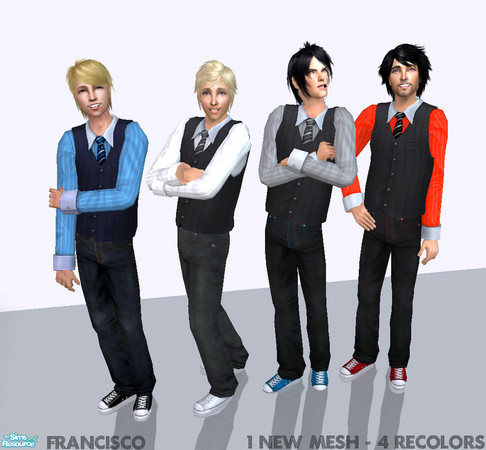 Sims 2 — Formal Guys - Collection 06 for Adult Males by francisssko — 1 New mesh (included) + 4 recolors! Enjoy ;P