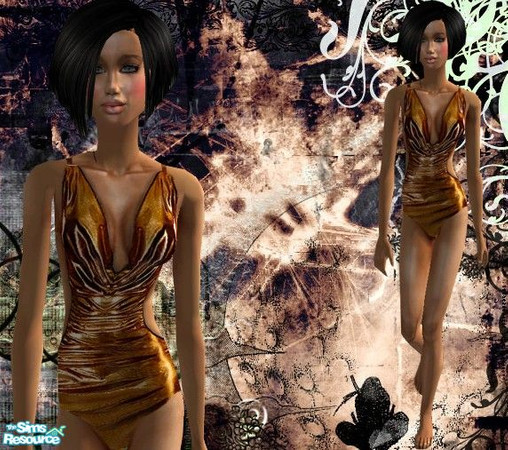 Sims 2 — Crazy Chic Swimwears - Gold by wwendy — category: swimwears color: gold