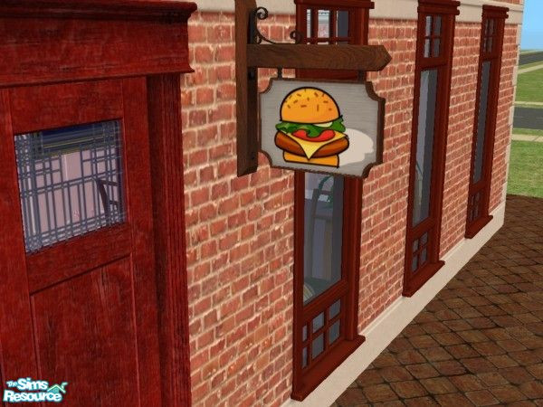 Sims 2 — Restaurant Sign Set, Biggie Burger by schweighsr — Tired of the same old restaurants? A new franchise