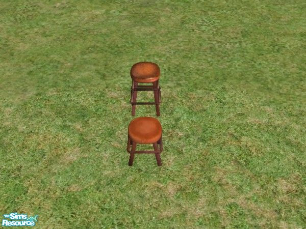 Sims 2 — Buntah short stool to Maxis barstool match - Buntahstool Orangematch by wee_butterfly — Buntah made such nice