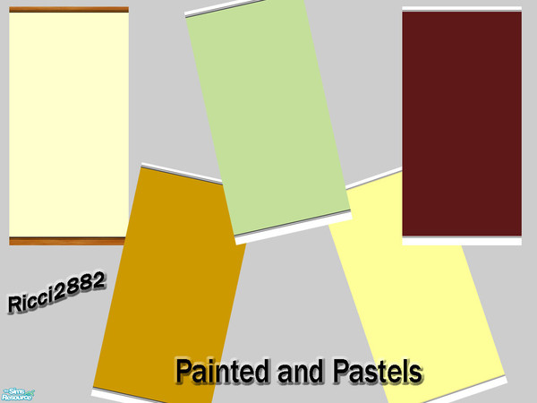 Sims 2 — Painted Walls by TheNumbersWoman — These Painted Walls are just the thing your strater house needs. As always