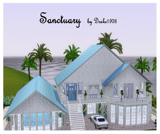 Sims 3 — Sanctuary by Drake19762 — Fully Furnished home with 2 bedrooms, 2 bathrooms and an indoor swimming pool. Also