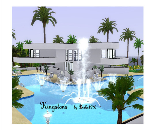 Sims 3 — Kingstons by Drake19762 — Three bedroomed villa with sauna and swimming pool and barbeque area. Landscaped with
