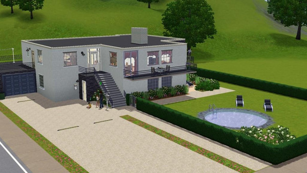Sims 3 — Memorylane by Arnero — A large 2nd floor aparment in a two story building. 4 bedrooms, 1,5 bath, kitchen,