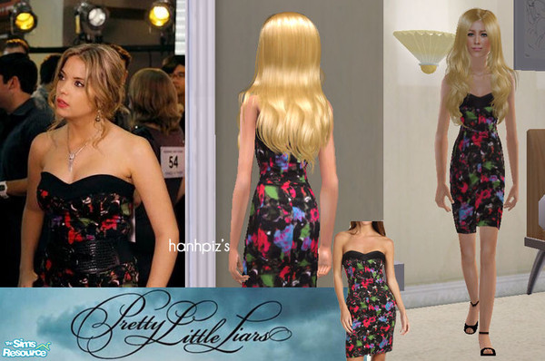 Sims 2 — [requested] Pretty Little Liars Hanna Marin party dress by hanhpiz2 — Hanna\'s party dress in Pretty Little