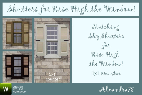 Sims 3 — Shutter for Rise High the Window 1x1 counter by Alxandra78 — Matching shutters for Rise High the Window 1x1