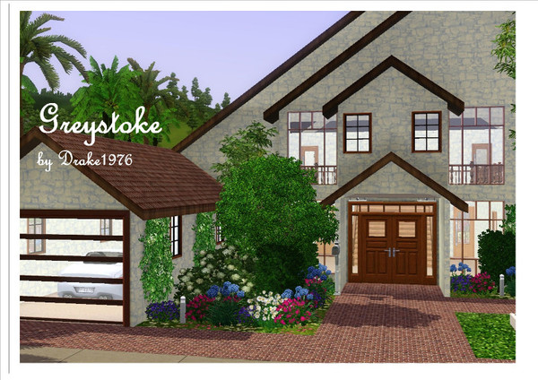 Sims 3 — Greystokes by Drake19762 — Modern home with 2 bedrooms, 2 bathrooms, outdoor sauna and barbecue area. Fully