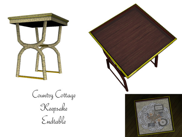 Sims 3 — Country Cottage Bedside Table by wolfspryte — part of the Country Cottage Bedroom Collection by wolfspryte for