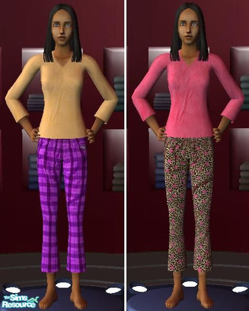 Sims 2 — PINK Pajamas for Adults by lifedancer2 — Enjoy! No mesh needed!