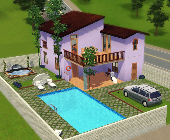Sims 3 — Beachvilla#1 by Sufia — 2 bedrooms, 3 wc's, garden with pool. By Sofia Sousa