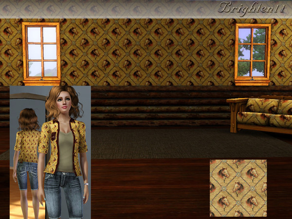 Sims 3 — BR11 Cowboy's Friend by Brighten11 — Cowboy's Friend - Brighten11 A rustic print for walls, linens, furniture