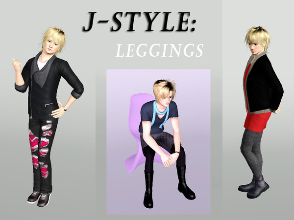 Sims 3 — am J-Style Leggings (accessory) by _aya_ — These leggings can be used with any ripped pants, shorts or even